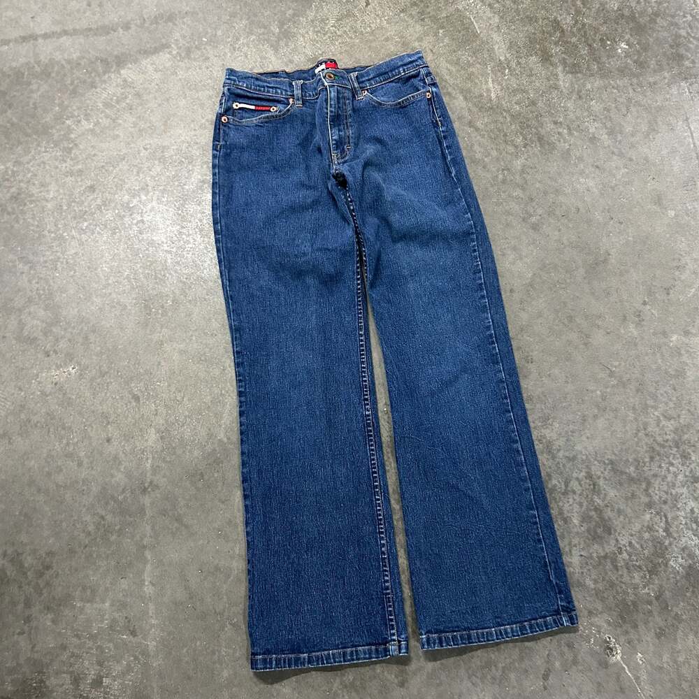 Tommy Hilfiger Hipster Flare Jeans Blue Denim Size 11/30